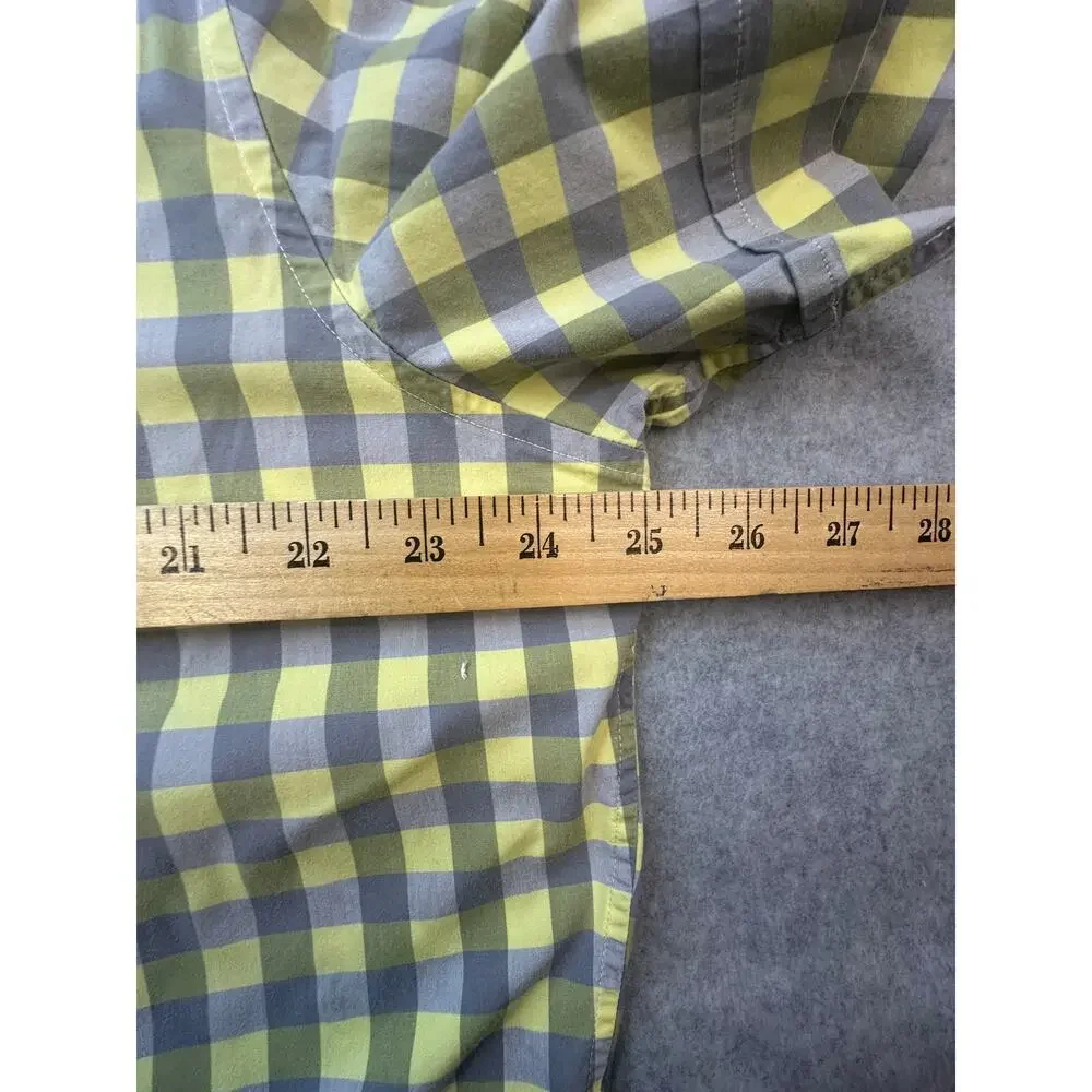 Banana Republic XL Gingham Utility Short Sleeve Plaid Button Up Shirt